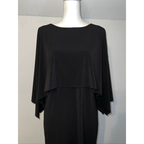 Chicos Black Batwing Sheath Dress SMALL sz 4 - Picture 1 of 10
